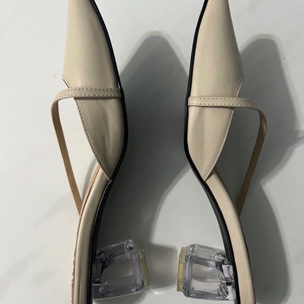 Savane Beige Block Heel Sandals - Picture 4 of 4